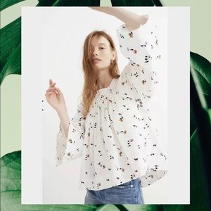 Madewell Babydoll floral blouse